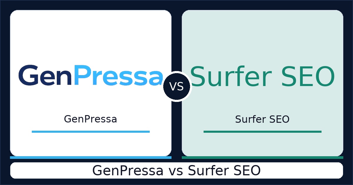 GenPressa vs Surfer SEO: Autonomous Publishing vs Manual Optimisation
